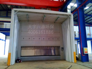 無泵水幕伸縮移動(dòng)噴漆房